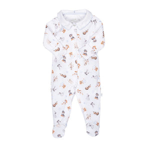 'Little Paws' Dog Patterned Babygrow