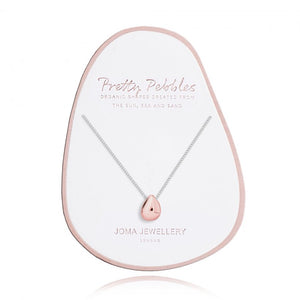 Pretty Pebble Pendant Necklace Rose Gold - Joma Jewellery