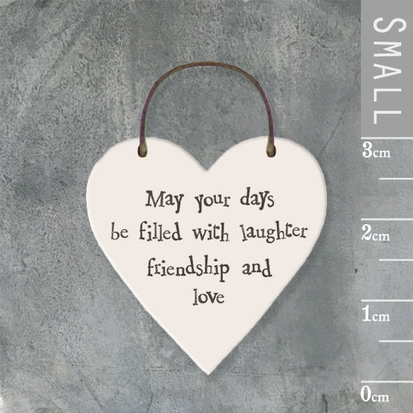 Little Wooden Sign/Gift Tag - May Your Days - East of India