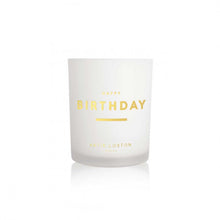 Load image into Gallery viewer, Sentiment Candle - Happy Birthday - Pomelo &amp; Lychee Flower
