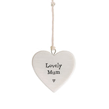 Load image into Gallery viewer, &#39;Lovely Mum&#39; Small Porcelain Heart
