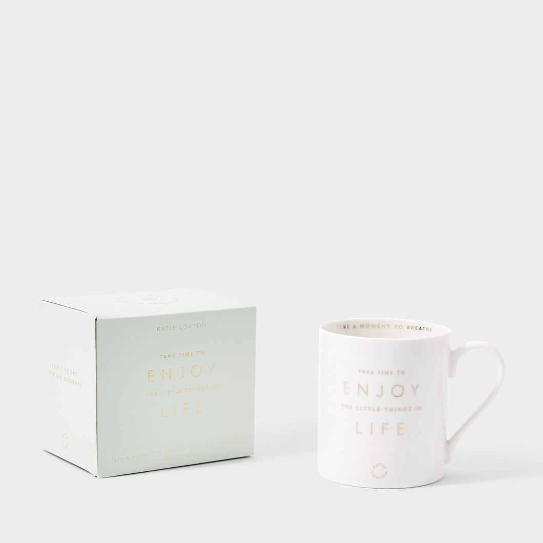 'Take Time To Enjoy' Porcelain Mug - Katie Loxton