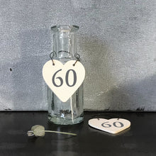 Load image into Gallery viewer, &#39;60&#39; Little Wooden Heart Gift Tag
