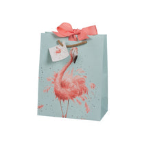 Load image into Gallery viewer, Flamingo Gift Bag Medium - Wrendale Designs
