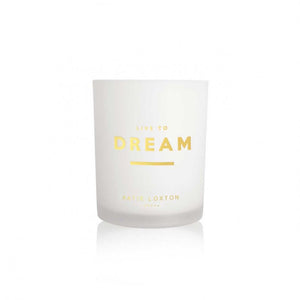 Sentiment Candle - Live To Dream - White Orchid & Soft Cotton