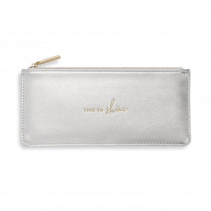 Katie Loxton Secret Message Purse - 'Time To Shine - Warm Grey