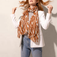 Zebra Print Metallic Scarf - Katie Loxton