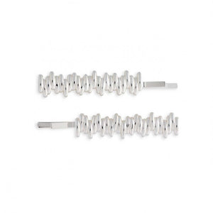 Silver Link Hair Slides - Joma Jewellery