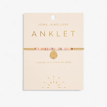Load image into Gallery viewer, Pink Shell Gold Heart Anklet - Joma Jewellery
