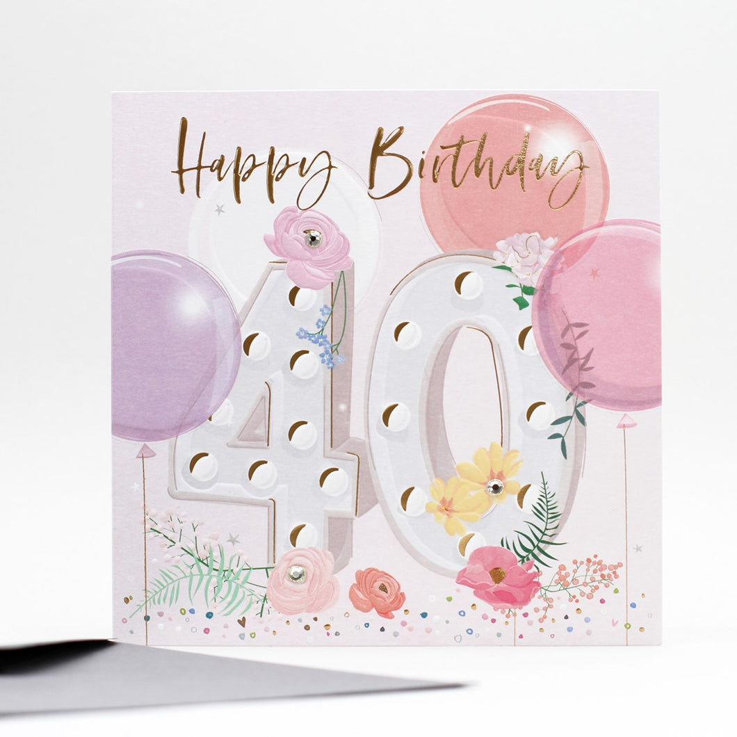 40th Birthday Card - Elle - Belly Button Designs