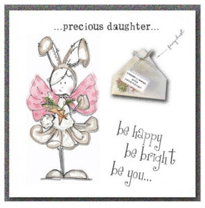 Precious Daughter, Bunny Fairy & Fairy Dust Card - Tracey Russell