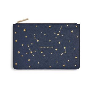 Perfect Pouch - One In A Million Gold Foil - Navy Blue