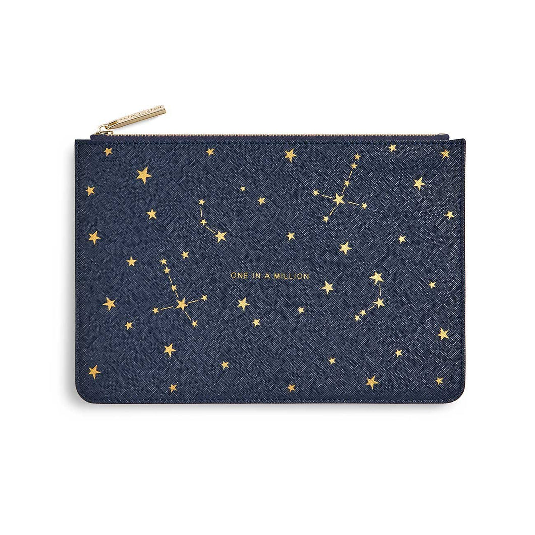 Perfect Pouch - One In A Million Gold Foil - Navy Blue