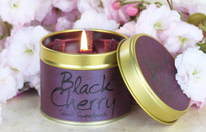 Black Cherry Scented Candle Tin - Lilyflame