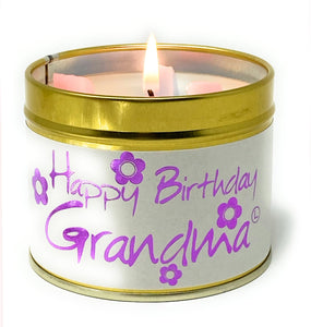 Happy Birthday Grandma Scented Tin Candle - Lilyflame