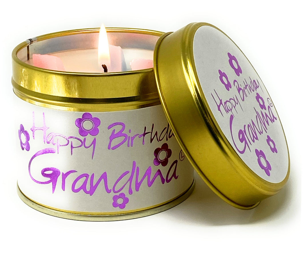 Happy Birthday Grandma Scented Tin Candle - Lilyflame